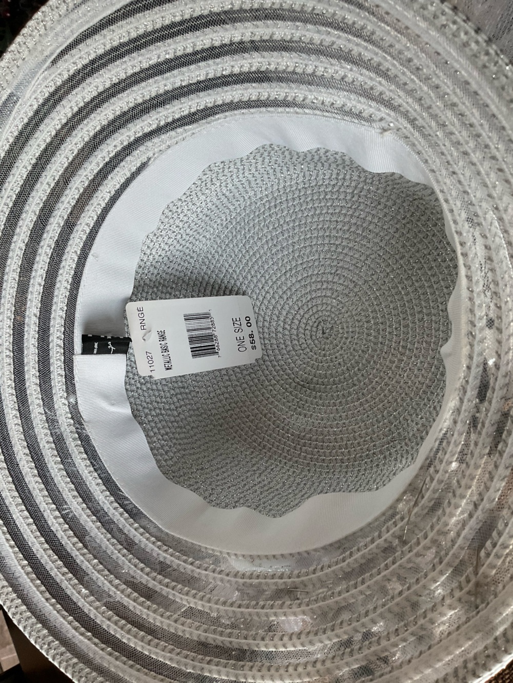 August Hat Company Silver Metallic Women's Bucket Hat w/ Appliqué Detailing - Picture 15 of 16